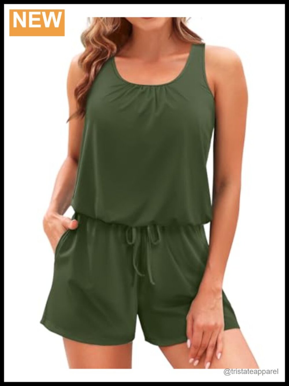 Tempt Me One Piece Romper Swimsuit with Shorts Pockets